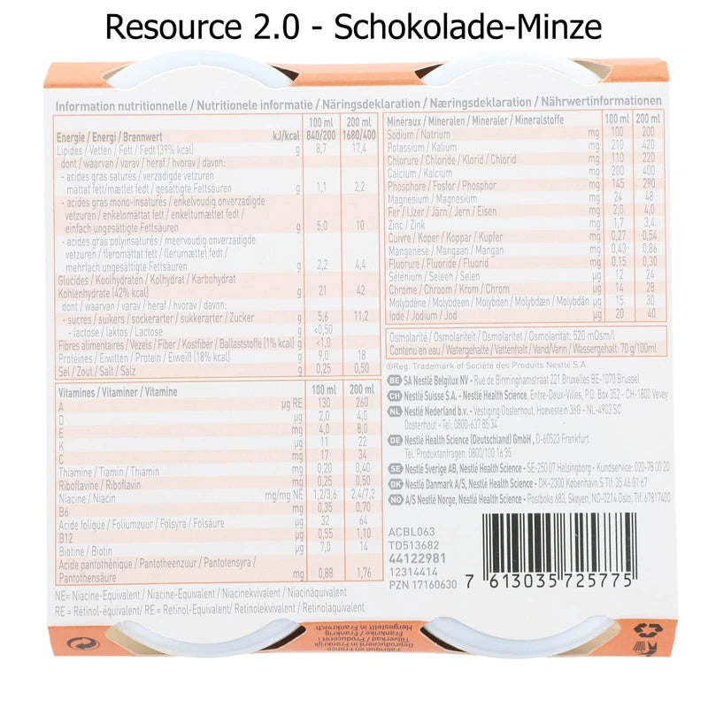 Nestlé resource 2.0, 24 x 200 ml, mixed box