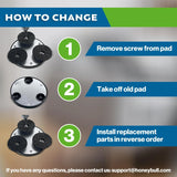 HoneBull Replacement Tips for Walking Cane (Pack of 3), Durable Replacement Cane Tips, Walking Cane Tips and Crutch Tips