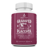 Ancestral Supplements Grass Fed Placenta Supplement with Liver, Contains Postpartum Vitamins for Women Breastfeeding, Promotes Menopause Relief, Stem Cells Support Skin Elasticity, 180 Capsules