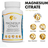 Coco March Magnesium Citrate - Relaxation- Sleep - Nervous & Digestive System Support, Gluten Free, Soy Free, Dairy Free, Keto Friendly, Vegan, 800 mg per Serving, 120 Capsules