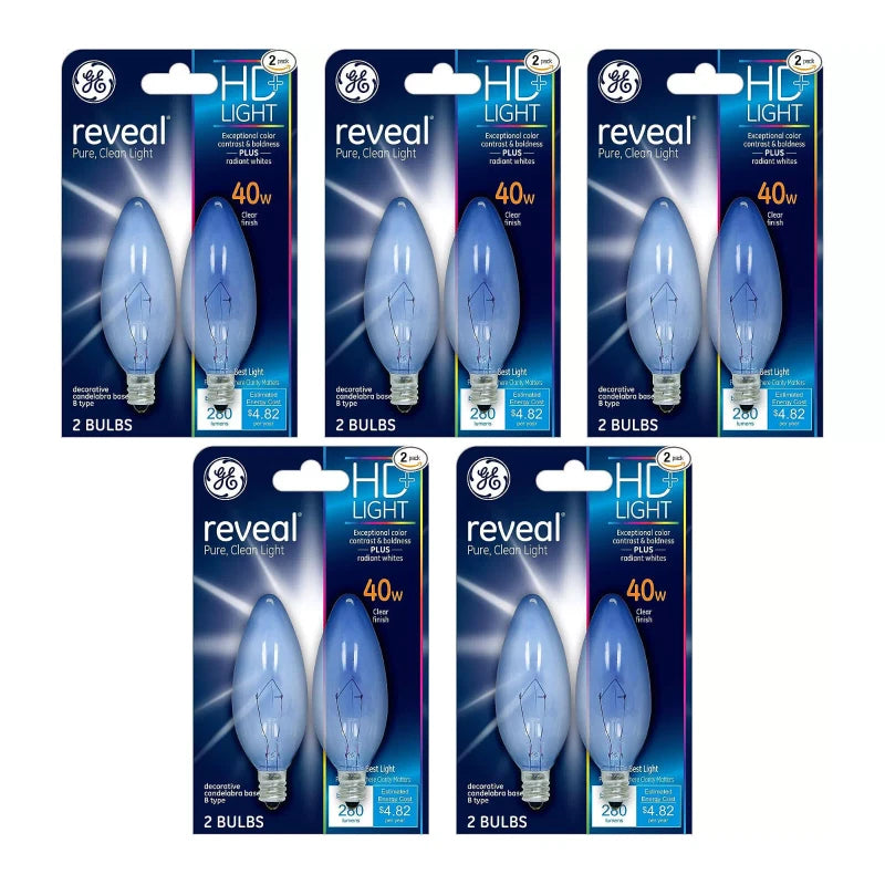 GE Lighting 48701, Reveal, 5pack (10 Bulbs)