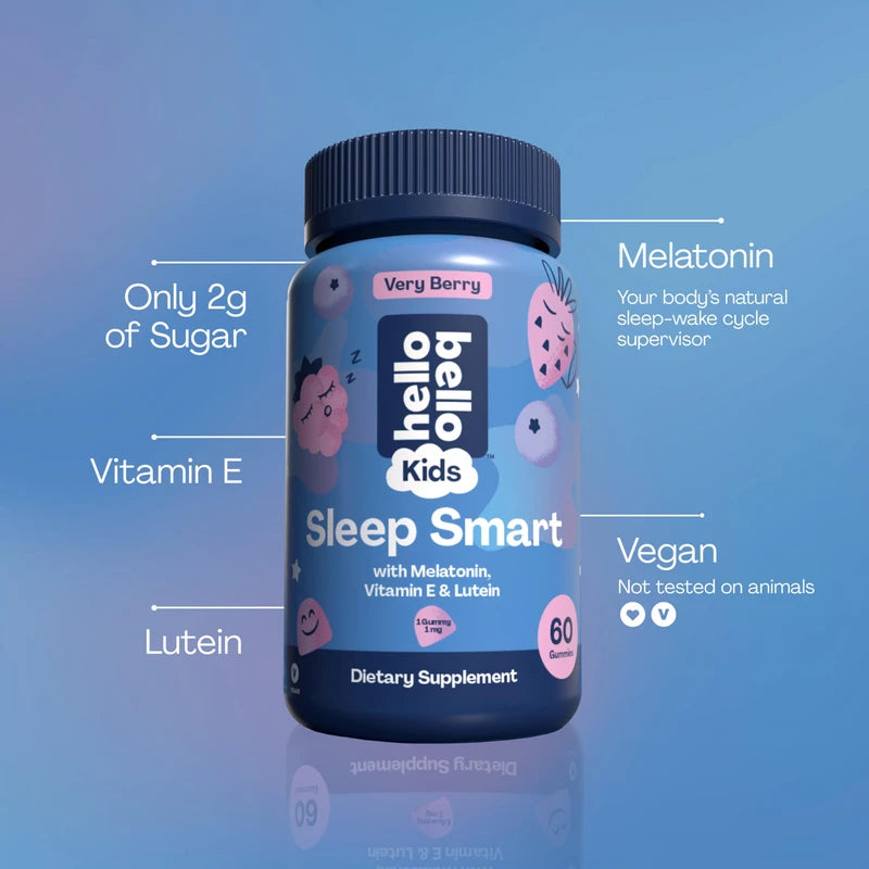 Hello Bello Kids’ Sleep Smart Vegan Gummies with 1mg Melatonin - Very Berry - 60ct