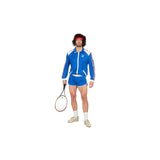 80s Tennis Star Retro Tracksuit Tennis Player 80s Wimbledon McEnroe Trash Men's Costume, 48