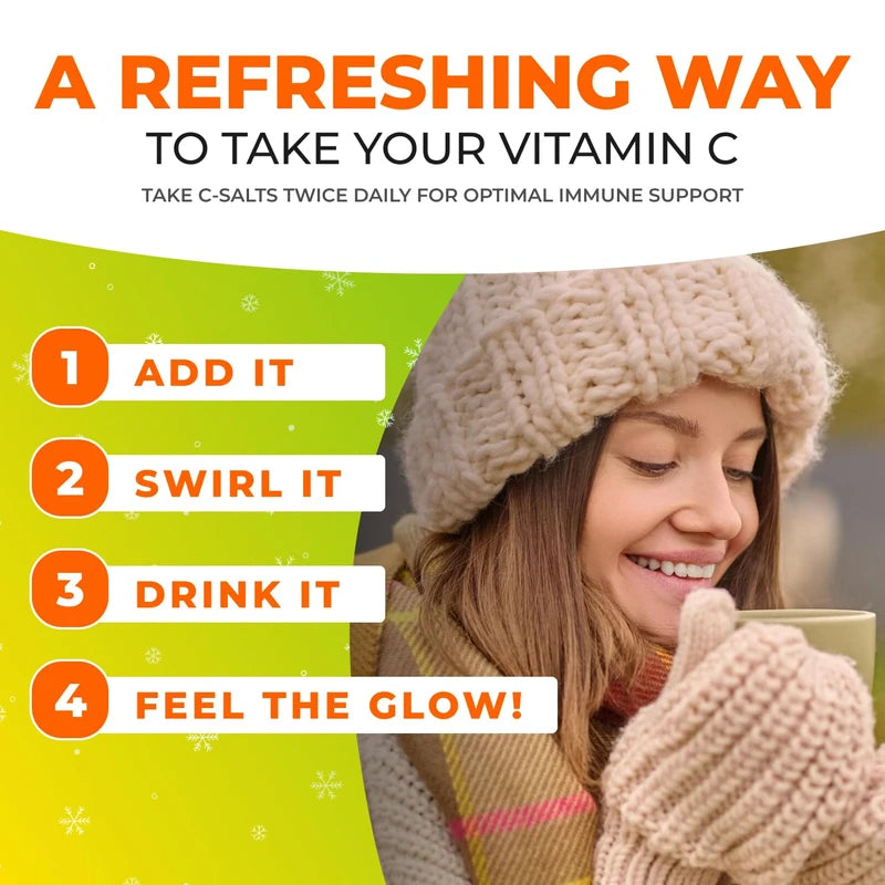 C-Salts C-Salts Original Vitamin C Powder Supplement - 100% Pure High Dose Buffered Vitamin C Powder for Immune Support - Sugar-Free Powdered Drink Ascorbate, Organic, Stomach-Friendly, Original 26oz