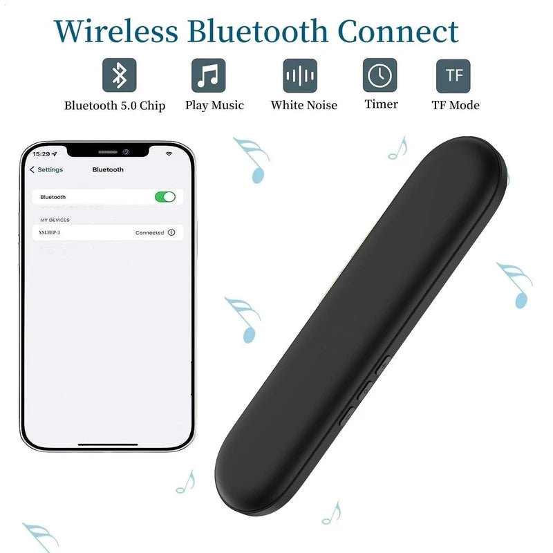 Dream Pro Pillow Speaker, Under Pillow Speaker for Side Sleepers, Bone Conduction Bluetooth SleepBar, Wireless Portable Pillow Speaker White Noise