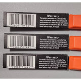 Ginsu Three New Quikut Ginsu Paring Knives ~ 2.5" Blade ~Tangerine Orange Color