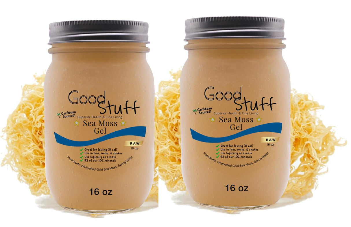 2 Pack Goodstuff Premium St. Lucia Sea Moss Gel, Nature's Ultimate Multi-Vitamin and Skin Superfood (16 OZ)