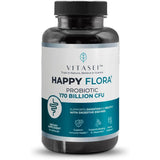 Happy Flora, Probiotic Supplement 170 Billion CFU for a Healthy Gut Health with enzymes for Digestion, probiotics for Women and Men, 1 Bottle - 60 Capsules