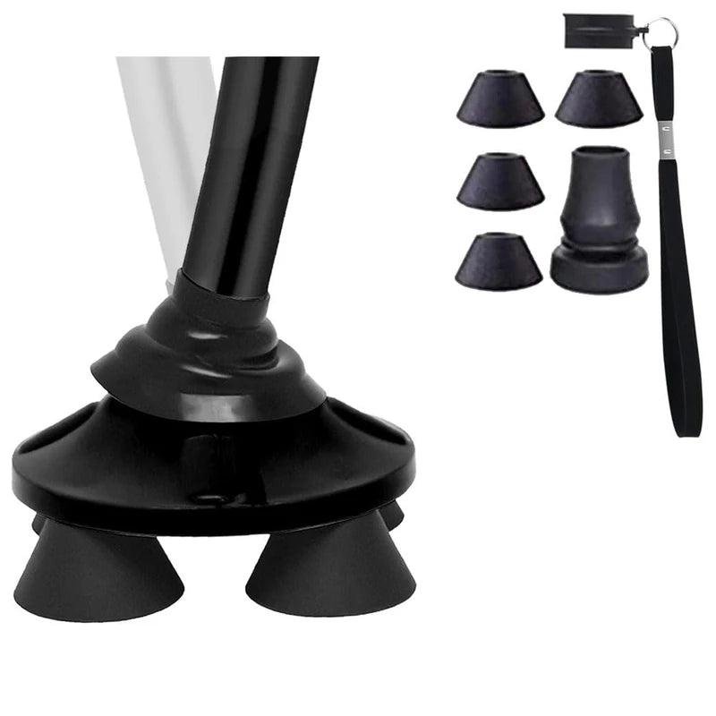 BeneCane Walking Cane Accessories 4 Tips Base Cane Replace, Lightweight Replacement Small Tips & Strap