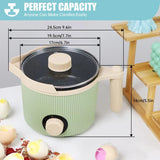 TOAUTO 1.5L Handheld Candle Melting Pot Small Wax Melting Pot with Easy Pour Spout, Two Power Levels, Easy Clean Non-Stick for DIY Crafting Beginner Green/Purple - Color: Green-1.5L