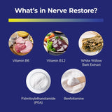 Nerve Restore - Nerve Support Supplement - Includes Pea, White Willow, and B-Vitamin Nerve Support Complex for Advanced Nerve Health Support - Made in The USA, 60 Capsules