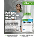 Vitamin B5-365 Tablets - 500 mg Pantothenic Acid - 1 Year Supply - High Dose - No Unwanted Additives - Vegan