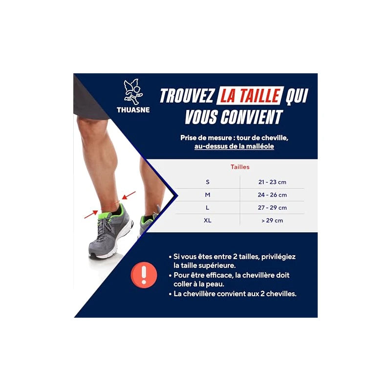 Open ankle support for sport (Mild ankle sprains. Chronic ankle instability. Resumption of sporting activities following ankle sprains and injuries.) White/orange - Size M (24-26 cm)