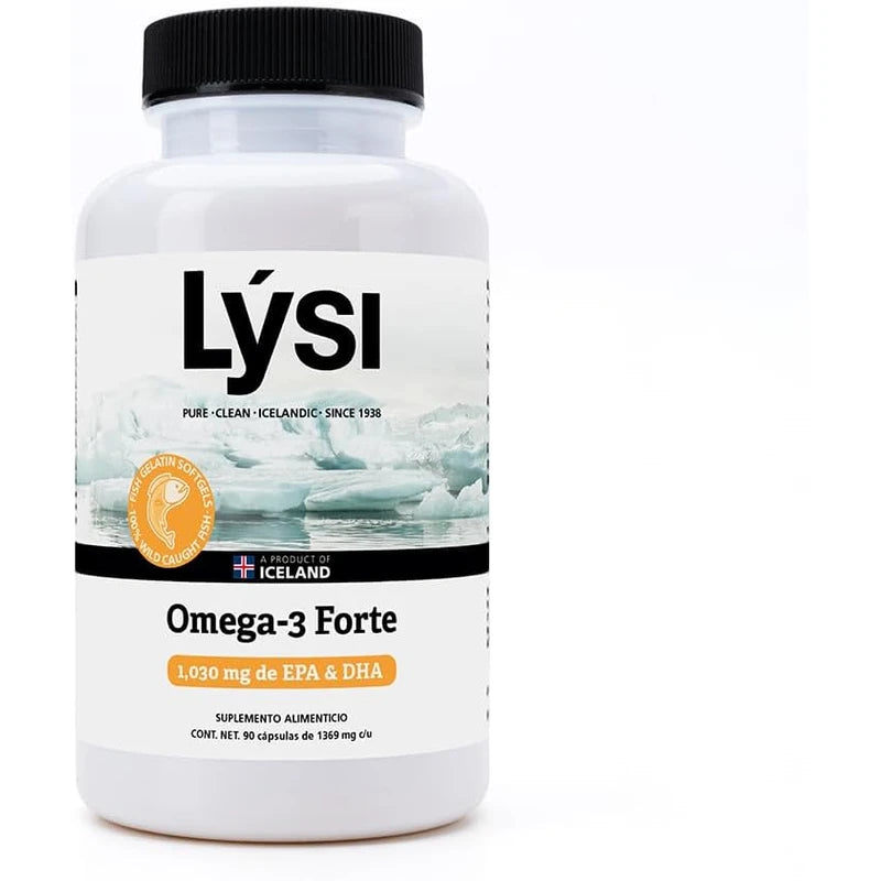 Lysi Omega-3 Forte | 90 Cápsulas | 1030mg EPA + DHA | Aceite de Pescado Salvaje