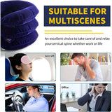 Cervical Neck Traction Device for Neck Pain Relief, Adjustable Inflatable Neck Stretcher Neck Brace, Neck Traction Pillow for Use Neck Decompression and Neck Tension Relief (Dark Purple)