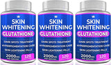 3 Pack Glutathione Whitening Pills - 120 Capsules 2000mg Glutathione - Effective Skin Lightening Supplement - Dark Spots, Melasma & Acne Scar Remover, Hyperpigmentation Treatment - Anti-Aging Antioxidant
