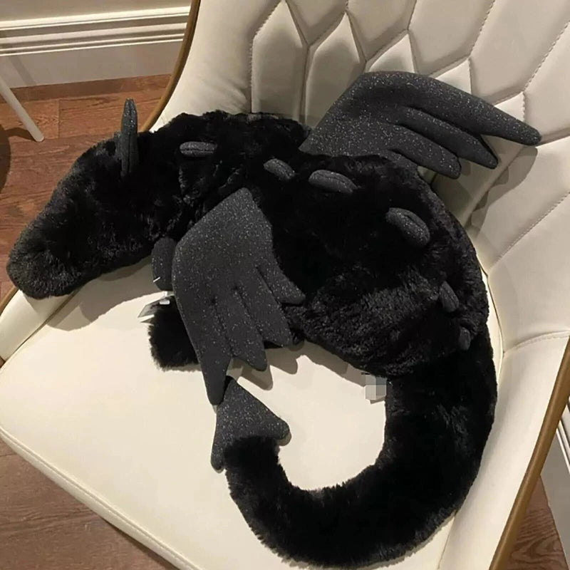 Jellycat Onyx Dragon Plush Toy Fun Soft Stuffed 50cm Valentine's Day Gift Black
