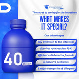 (30bottles) Zooone Probiotics 40 Billion CFU, Little Blue Bottle Probiotics for Women Men Digestive Health