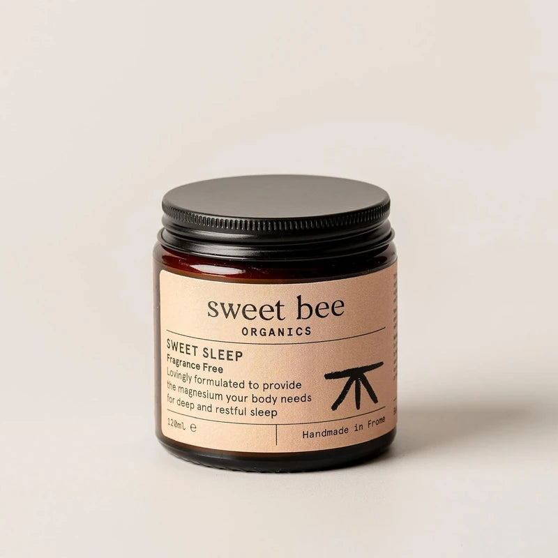 Sweet Bee Magnesium Butter - Soothing Magnesium for Sleep & Relaxation with Shea Butter - Moisturizing Magnesium Balm for Muscle Recovery - Nourishing Magnesium Cream for Sleep - Lavender 120ml