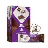 NuGo Slim Dark Chocolate Espresso, 16g Vegan Protein, 3g Sugar, 7g Fiber, 170 Calories, Low Net Carbs, Gluten Free, 12 Count