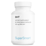 Supersmart Supersmart - BHT 300 mg Per Day - Butylated Hydroxytoluene - Powerful Antioxidant & Immune Support - Anti Aging Supplement | Non-GMO & Gluten Free - 90 Vegetarian Capsules