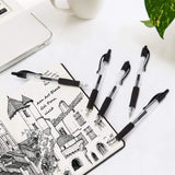 Gel Pens Retractable Fine Point Black Gel Ink Rollerball Pen, Smooth Writing Pens for Office - 0.7mm with Grips (20 Pack)