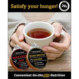 Brite Start Bone Broth - Chicken + Ginger & Turmeric - 4 Count - Keto Friendly Concentrate with 16g Collagen, 20g Paleo Protein - Made from Free Range Chicken Bones - Single Serve Packets