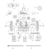 POOLVERGNUEGEN THE POOLCLEANER 2X, 4X HOSE CONE BLUE POOL CLEANER PART 896584000-172/