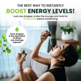 PURA VIDA MORINGA Organic Moringa Leaf Extract Liquid Drops - USDA Organic Certified - Highly Purified, Bioavailable & Faster Absorption Than Moringa Powder or Capsules - Single Origin Moringa Oleifera Leaves Extract