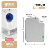 IMPROVIA® Washable Underpads, Heavy Absorbency Reusable Incontinence Pads for Kids, Adults, Elderly, and Pets - Waterproof Protection for Bed, Sofa, Furniture, Floor Gray & White (4 Pack - 18x24)