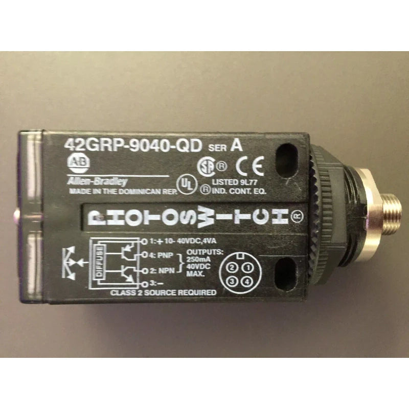 Allen-Bradley Allen Bradley 42GRP-9040-QD Diffuse Photoelectric Sensor, 10', 10-40VDC, PNP NPN
