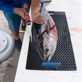 Mershca Cordless Electric Fillet Knife, with 8in Fully Serrated S.S. Coated Non-Stick Reciprocating Blades & Cooling Hole Non-Slip Grip Handle & Practical handbag, Rechargeable Electric Knife for Fishing