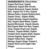 Organic Blood Cleanser & Parasite Cleanse By Livingston Natural Herbal Labs