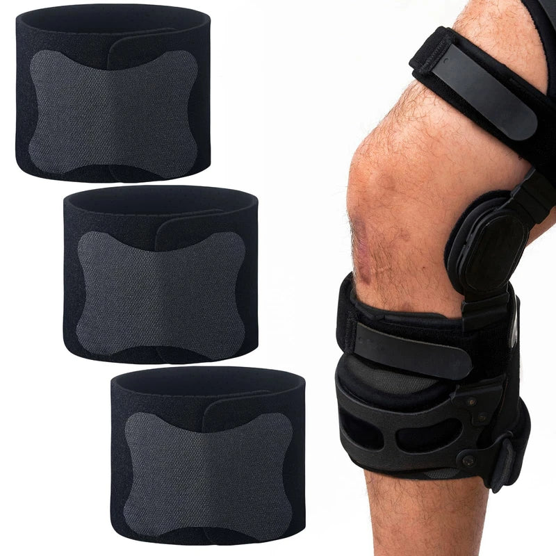 Foilswirl 3 Pcs Anti Slip Strap Knee Brace Support Strap Anti Slip Strap Leg Brace to Prevent Skin Chafing and Slipping with Knee Brace to Prevent Skin Chafing and Slipping