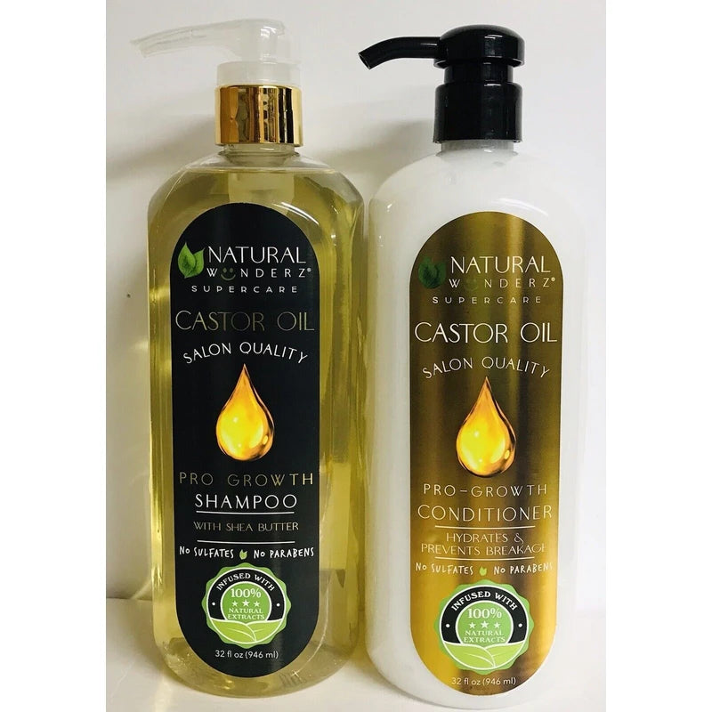 Castor Oil Pro Growth Shampoo & Conditioner w/ Shea Butter 32 fl oz Each