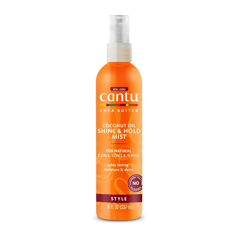 Cantu Cantu Coconut Oil Shine & Hold Mist with Shea Butter for Natural Hair, 8 fl oz