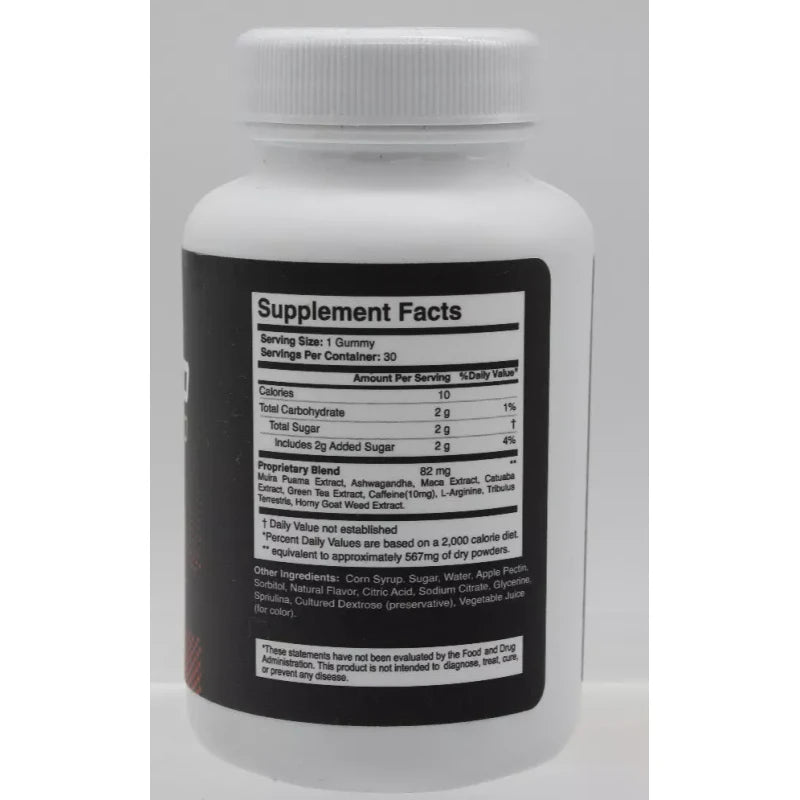 Boosted Pro for Mens Vitality & Virility Dietary Supplements 30 Gummies