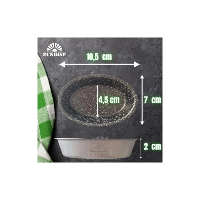 Baking Moulds for Leccesi Pasticciotto Leccese Aluminium Baking Mould with Non-Stick Coating in Stone Look 100% Made in Italy Size 10.5 x 7 cm (6)