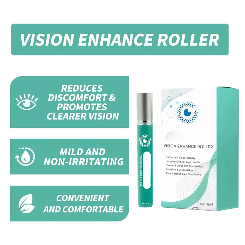 Vision Enhance Roller Medilisk,Cooling Roll-On Applicator for Tired Eyes,Eye Strain Relieve,Eye Massage Roller,Enhances Visual Clarity,Eye Roller Serum,Medilisk Vision Roller,Promotes Relaxation