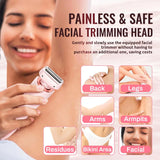 FHNUVB Dusk Razor for Women, Dusk Glide Pro 3.0 Shaver Waterproof Electric Shaver for Women, Silk Glide Pro Shaver 2 in 1 Wet & Dry for Leg Underarm Pubic Area Painless Hair Removal Removable Head