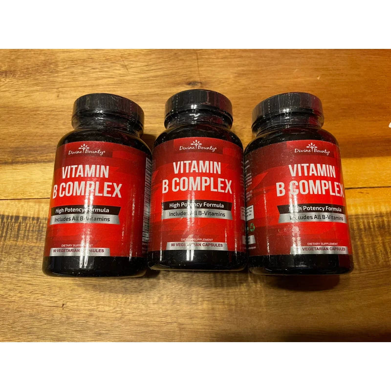 Divine Bounty Vitamin B Complex 90 Vegetarian Capsules X 3 Bottles