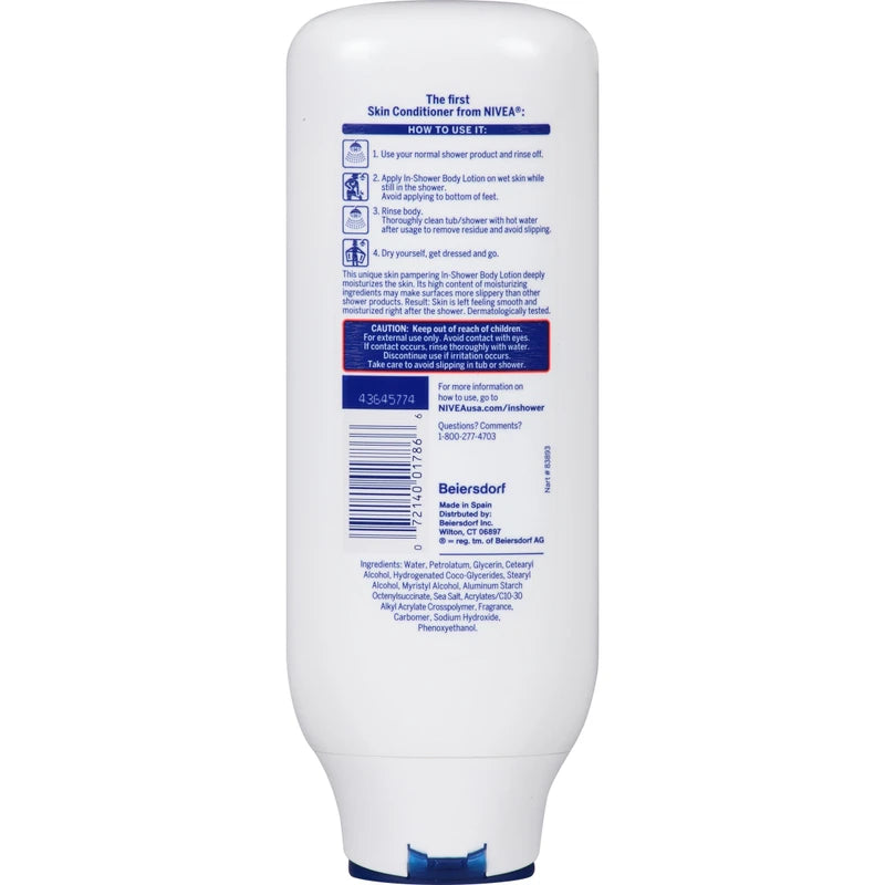 NIVEA In-Shower Hydrating Body Lotion 13.5 Fluid Ounce