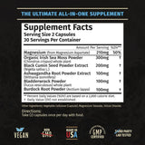 Rooted Origins Sea Moss Multimineral with Magnesium, Ashwagandha,  Black Cumin Seed, Burdock Root, and Bladderwrack, Premium All-in-1 Formula, 60 Capsules, MADE IN USA