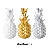 shelfmade White Decorative Pineapple - Living Room Table Decoration Made of Resin Polyresin Decorative Pineapple White New Year's Eve & Wedding Decoration Gift - White Decoration Modern - Pineapple