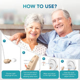Hearing Aids for Seniors, Rechargeable Hearing Aid Severe Hearing Loss with Noise Cancelling and Volume Control