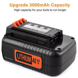 For Craftsman 2x 40V MAX Lithium Battery for Black & Decker LBXR36 4.0Ah 40 Volt LBX2040 LBX36
