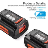 For Craftsman 2x 40V MAX Lithium Battery for Black & Decker LBXR36 4.0Ah 40 Volt LBX2040 LBX36