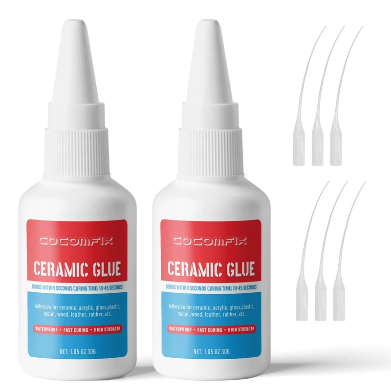 Ultimate Ceramic Glue, Proper for Ceramic & Porcelain，2 × 30g – Waterproof, High Temperature Resistant and Food Grade Material.