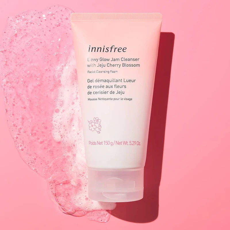 innisfree Cherry Blossom Dewy Glow Jam Cleanser Daily Face Wash, 32 Fl Oz (Pack of 1)