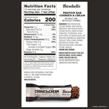 BAREBELLS Barebells Protein Bars Cookies & Cream - 12 Count, 1.94oz Bars - Protein Snacks with 20g of High Protein - Chocolate Protein Bar with 1g of Total Sugars - On The Go Protein Snack & Breakfast Bars